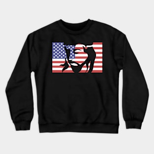 United States Flag & Jesus Christ Crewneck Sweatshirt